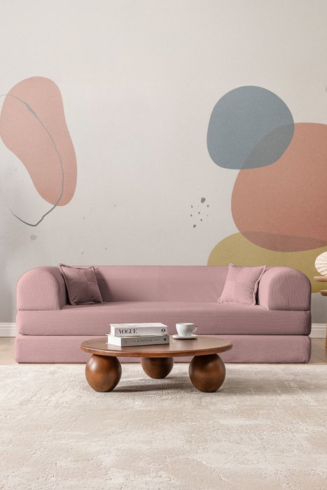 Atelier Del Sofa Legom Eco - Sofá-cama de 3 plazas Rosa
